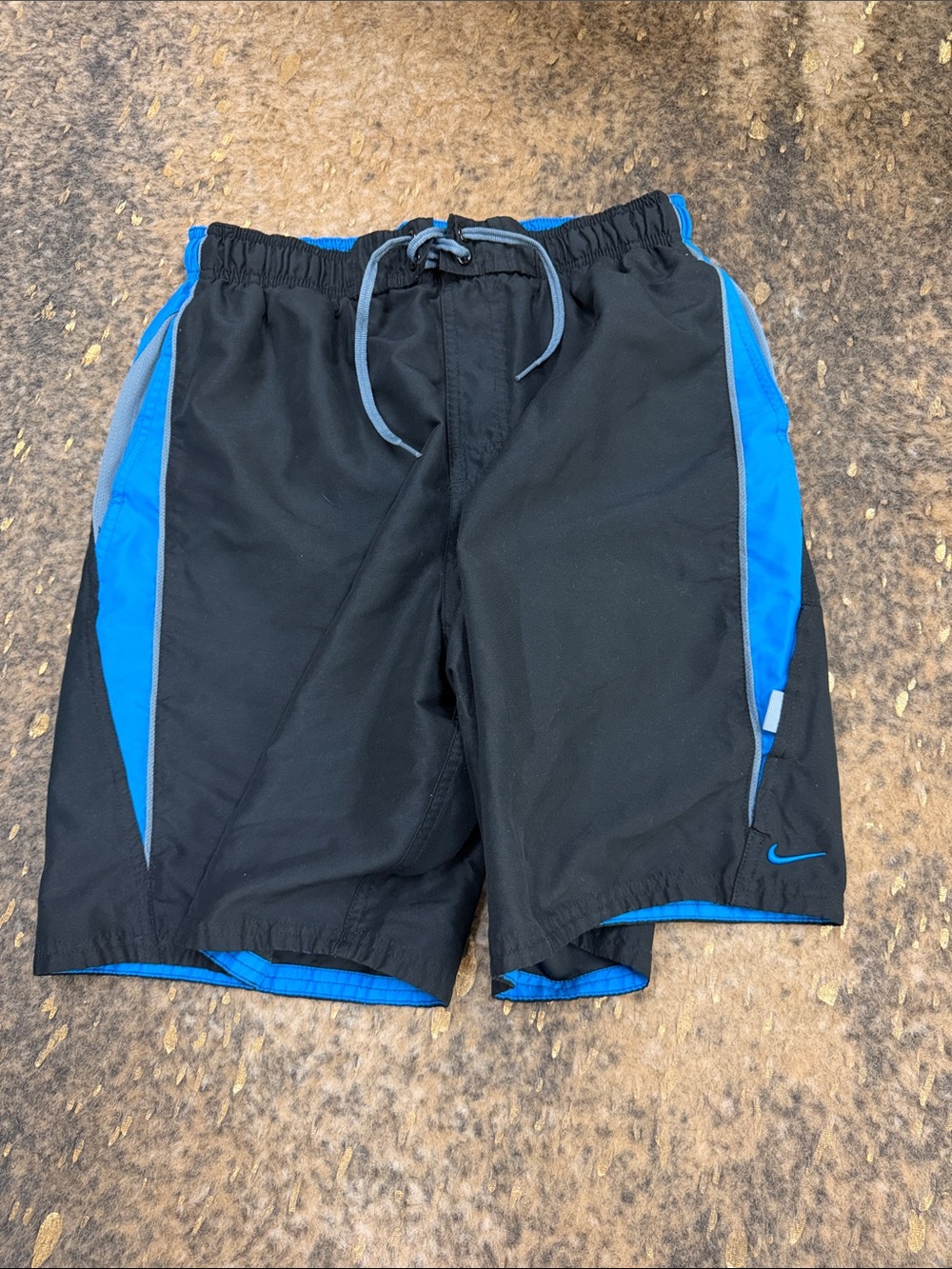 Nike Men’s Black & Blue Athletic Swim Shorts | lg